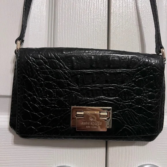 Kate Spade Black Leather Crossbody Bag - Picture 3 of 12